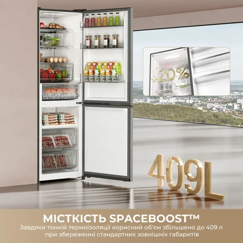 Холодильник Dreame MegaPro 185cm E class-inox (DRB400WMBEUA)