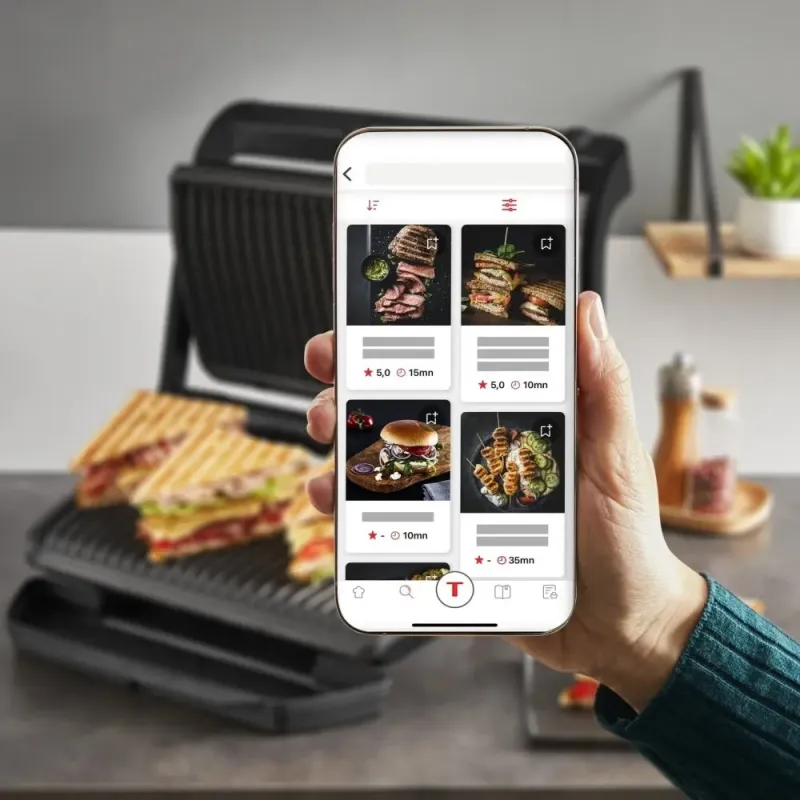 Гриль-барбекю электрический Tefal OptiGrill+ XL GC727810