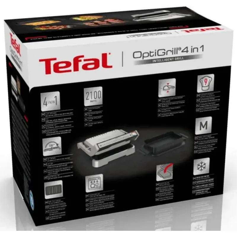 Гриль-барбекю электрический Tefal OptiGrill 4in1 GC774D30