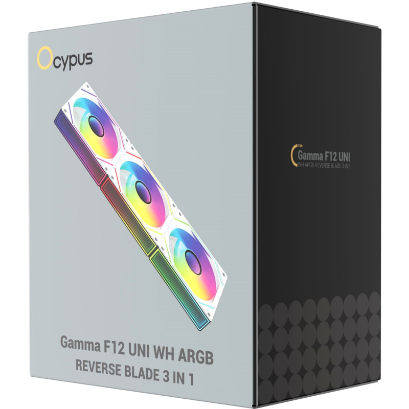 Ocypus Gamma F12 UNI ARGB Reverse Blade 3 in 1 (GAMMA-F12-WH3AM01U-GL)