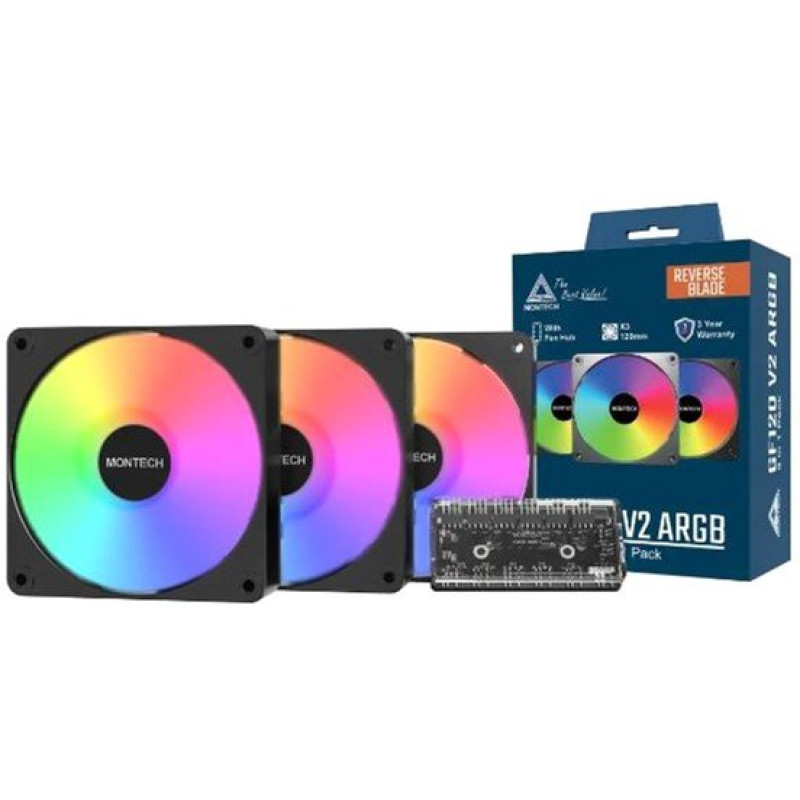 MONTECH GF120R V2 ARGB PWM 3I1(B)