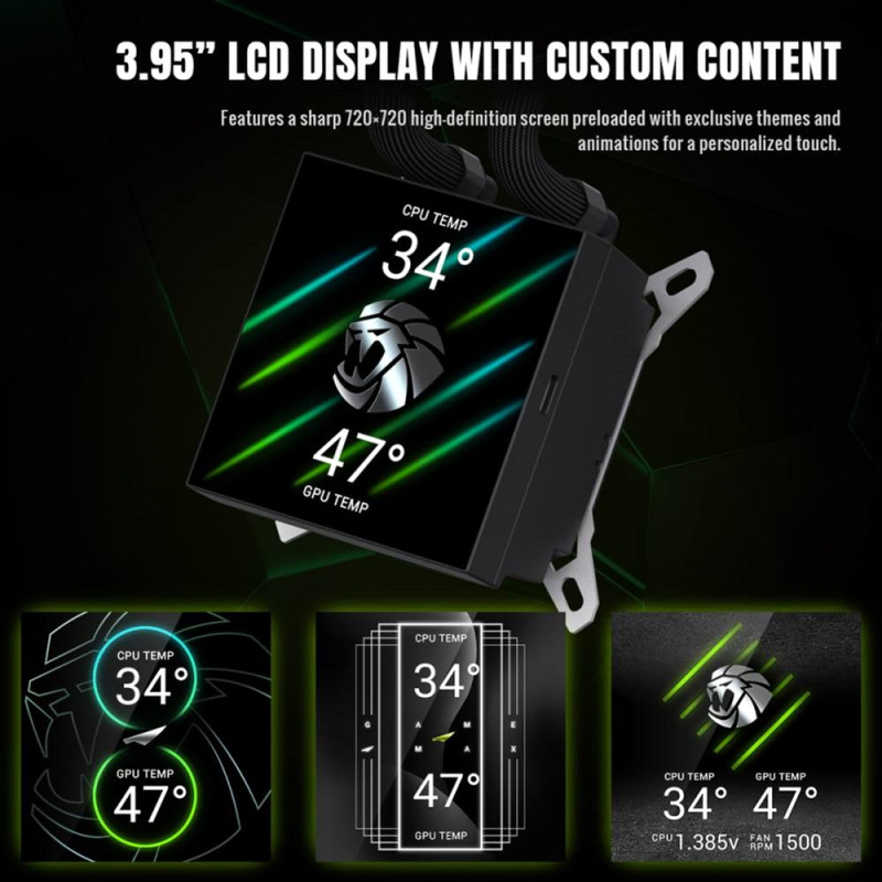 GameMax Glacier 240 LCD BK