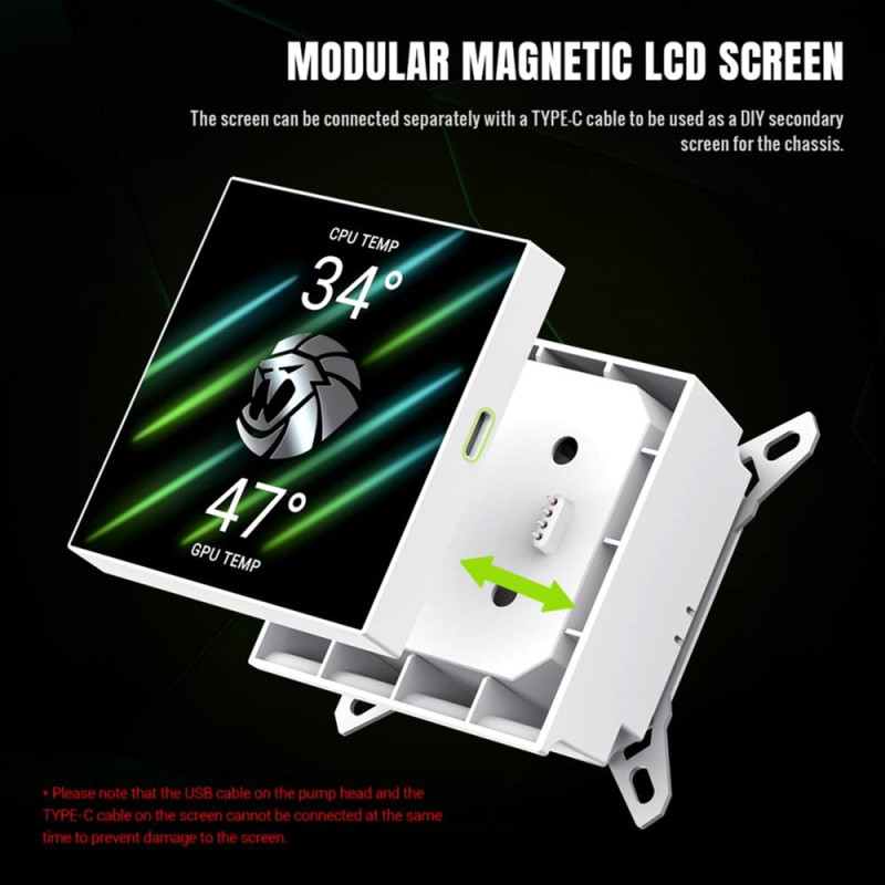 GameMax Glacier 240 LCD WH