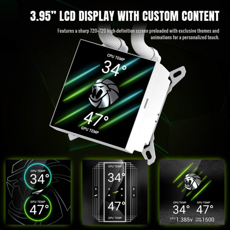 GameMax Glacier 240 LCD WH