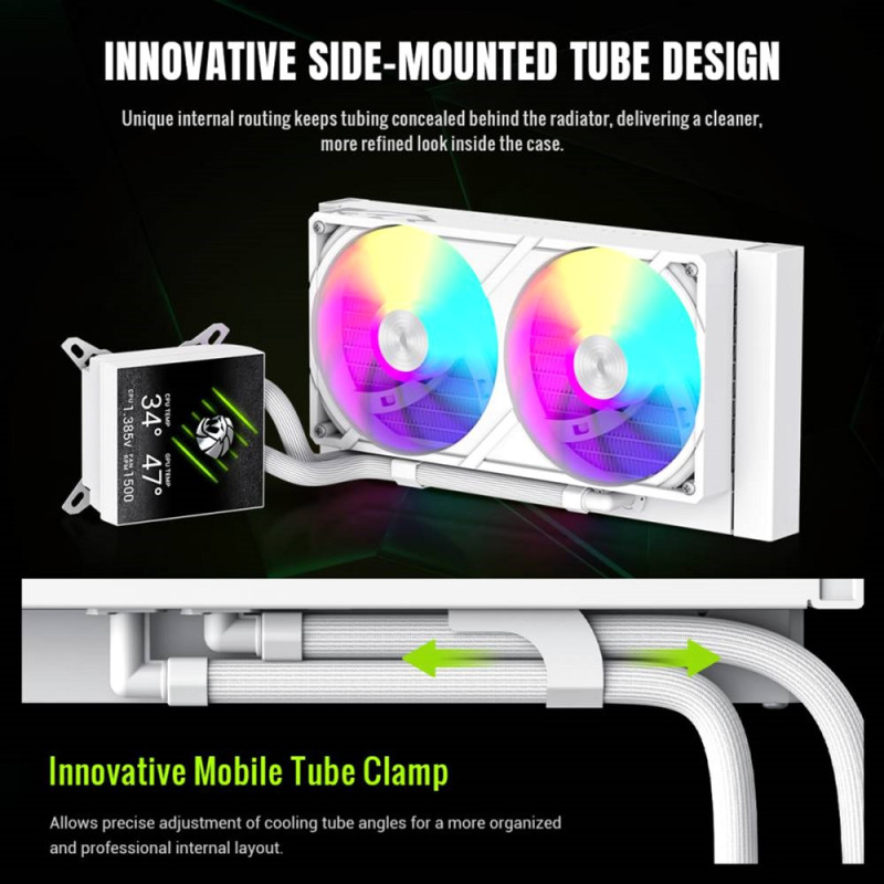 GameMax Glacier 240 LCD WH