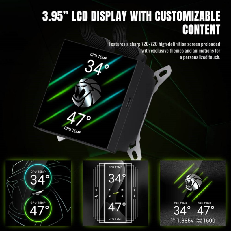 GameMax Glacier 360 LCD BK