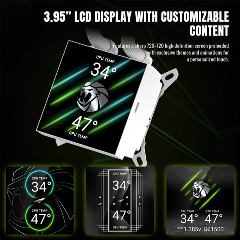 GameMax Glacier 360 LCD WH