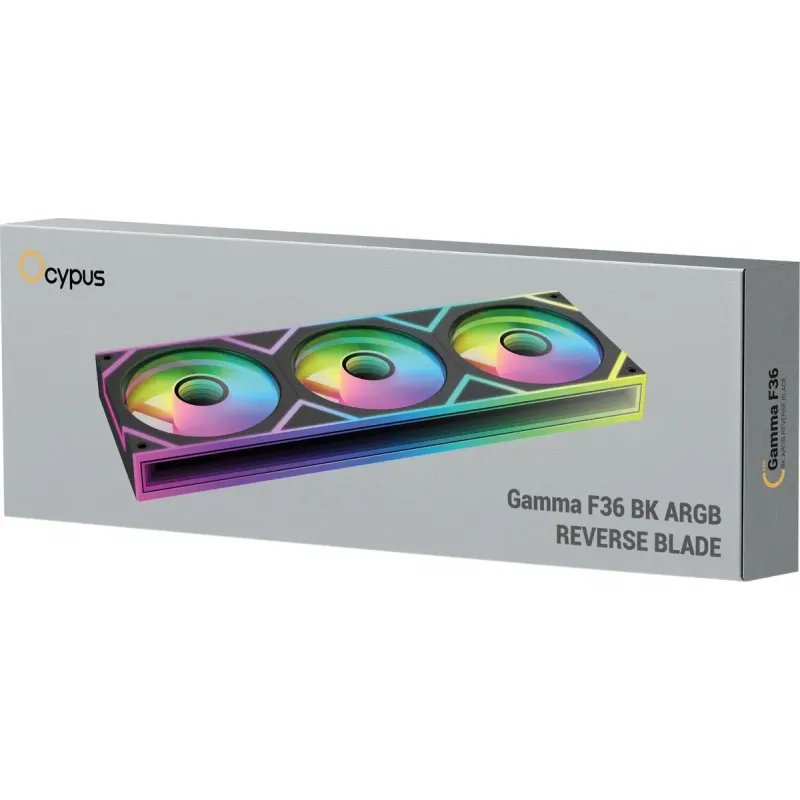 Ocypus Gamma F36 ARGB 360мм Reverse Blade Black (GAMMA-F36-BK3AM001-GL)