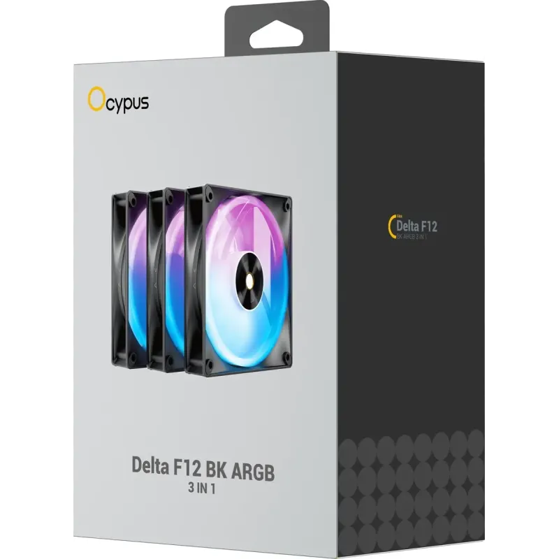 Ocypus Delta F12 ARGB 3 in 1 (DELTA-F12-BK3AM00X-GL) Black