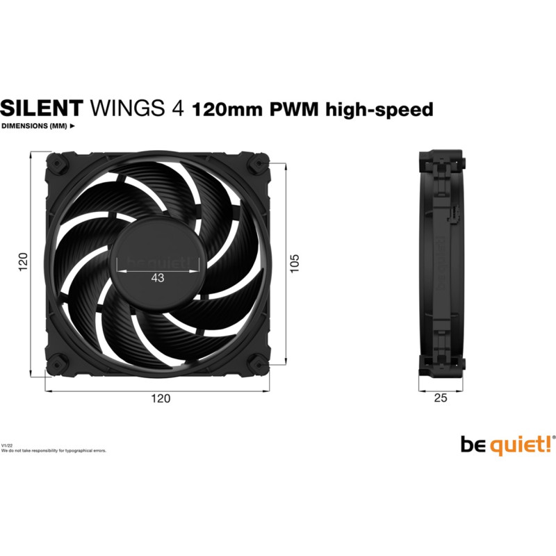 be quiet! Silent Wings 4 120 PWM High-Speed (BL094)