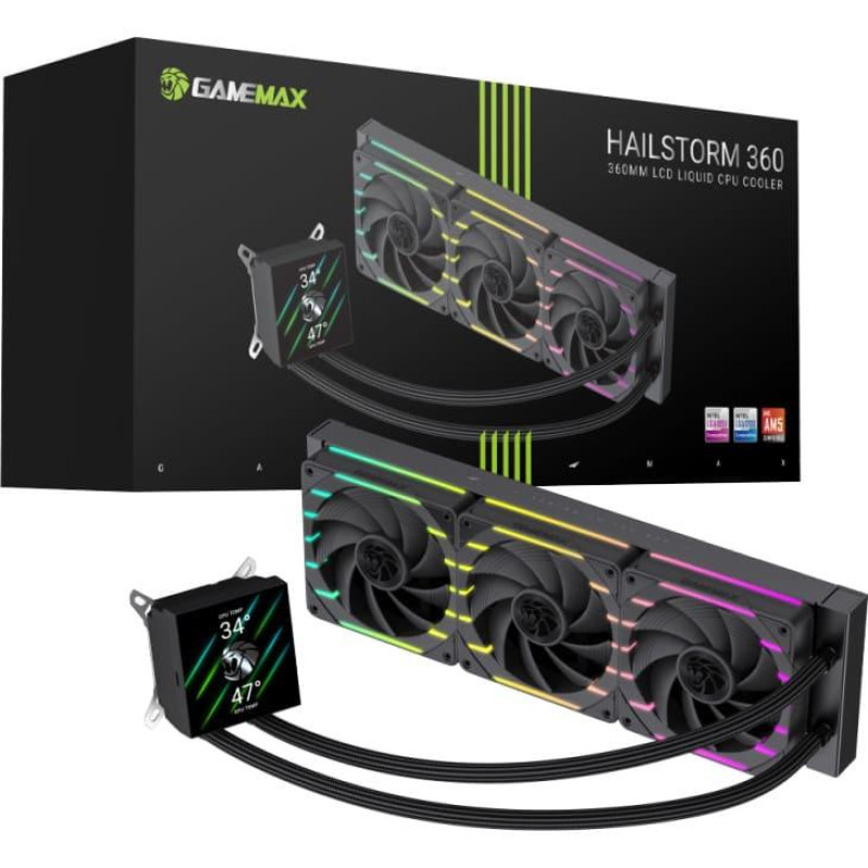 Gamemax HAILSTORM 360 BK