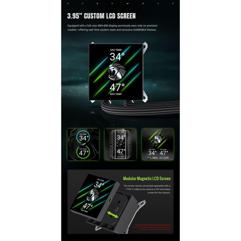 Gamemax HAILSTORM 360 BK