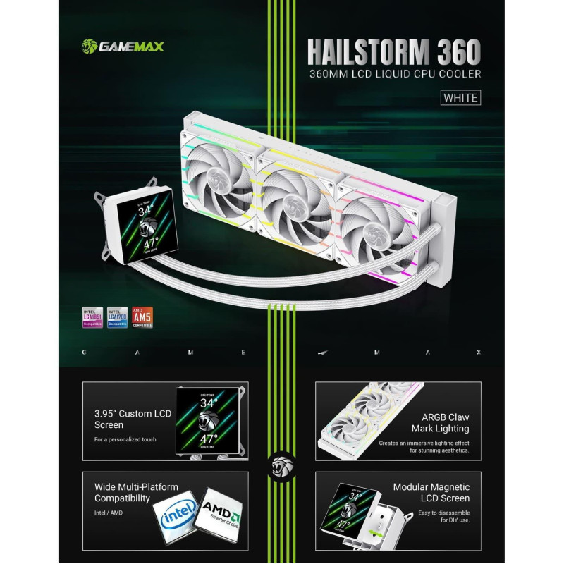 Gamemax HAILSTORM 360 WH
