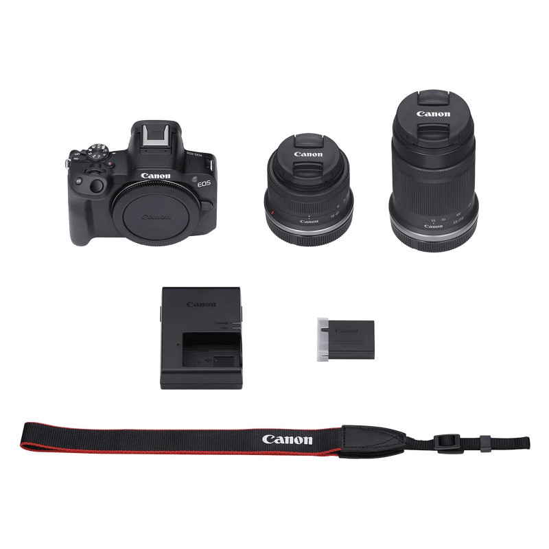 Фотоапарат Canon EOS R50 kit RF-S 18-45mm IS STM + RF-S 55-210mm IS STM Black (5811C034)
