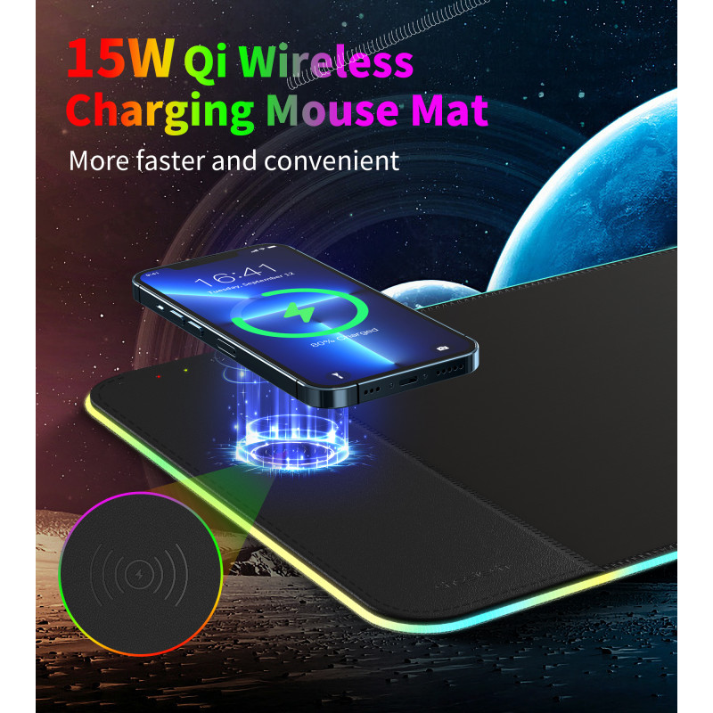 Коврик для мыши Choetech RGB Illuminated 15W Wireless C (T543-F)