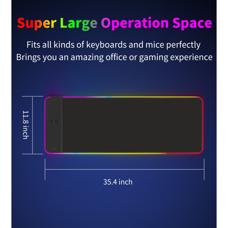 Коврик для мыши Choetech RGB Illuminated 15W Wireless C (T543-F)