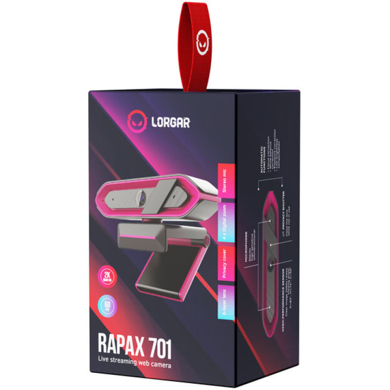 Lorgar Rapax 701 Streaming 2K Pink (LRG-SC701PK)