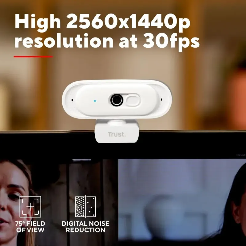 Веб-камера Trust Tomar 2K QHD Webcam White (26180)