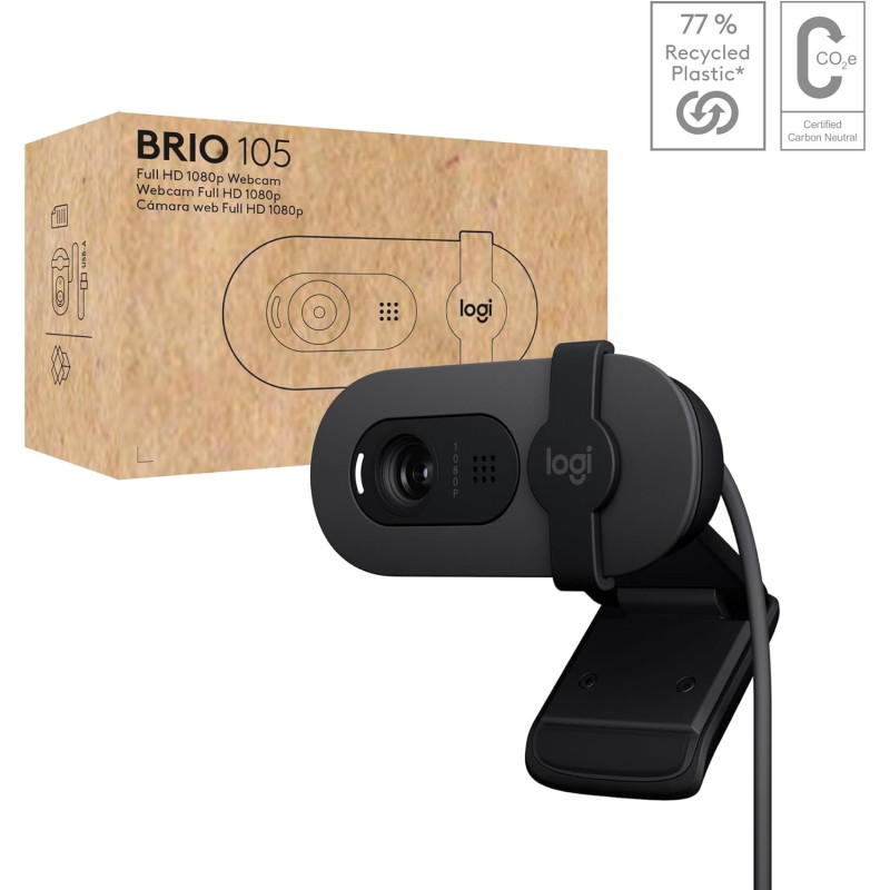 Веб-камера Logitech Brio 105 Graphite (960-001592)