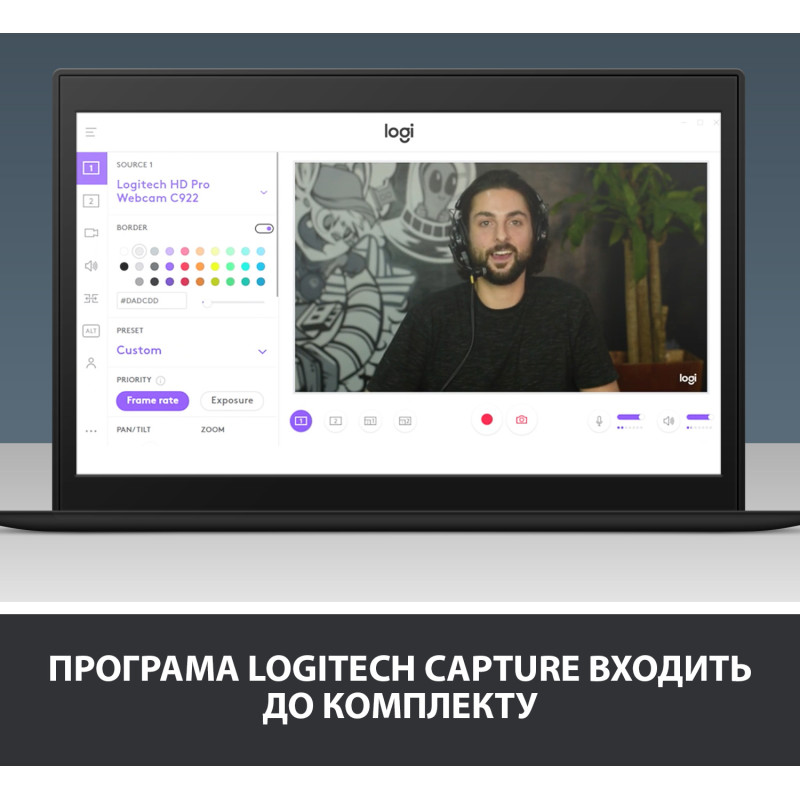 Веб-камера Logitech C922 Pro Stream (960-001088, 960-001087)