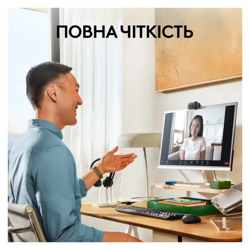 Веб-камера Logitech Brio 100 Full HD Graphite USB (960-001585)