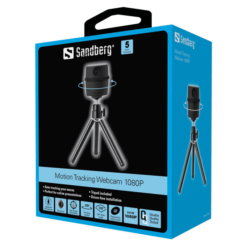 Sandberg Motion Tracking Webcam 1080P (134-27)