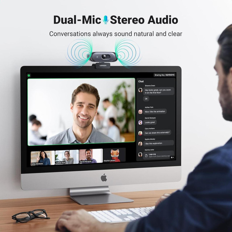 Веб-камера UGREEN CM778 USB HD Black (35626)