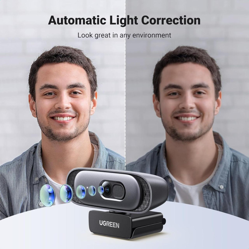 Веб-камера UGREEN CM778 USB HD Black (35626)