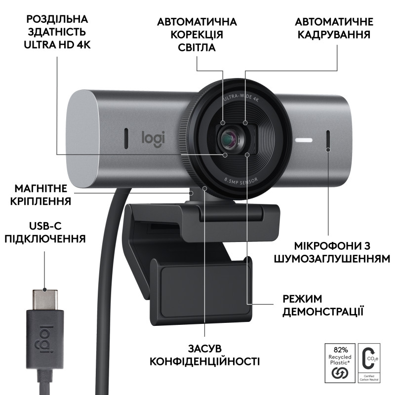 Logitech MX Brio 4K Graphite (960-001559)