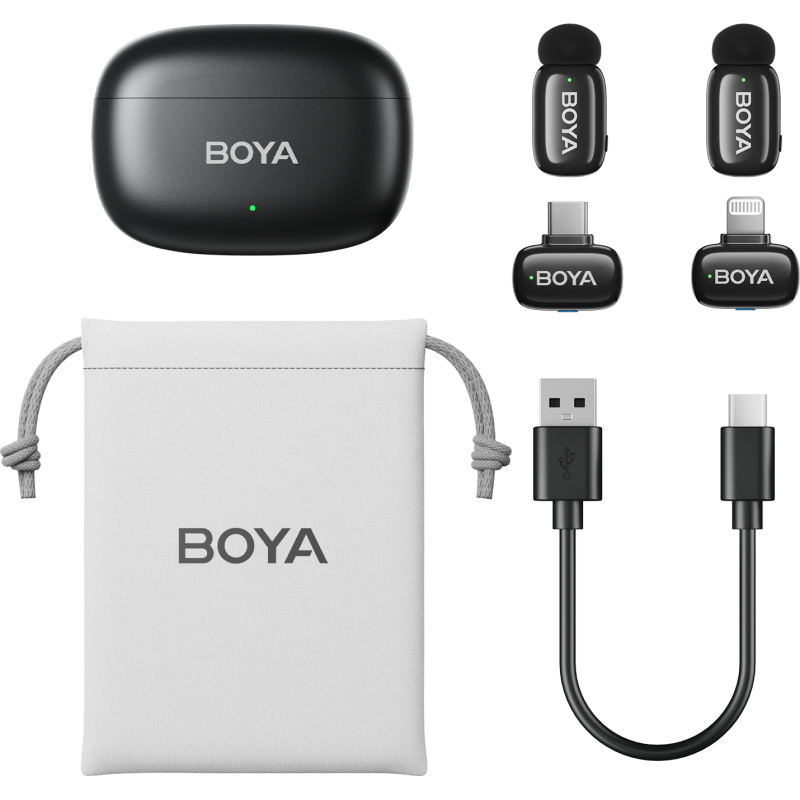Микрофон BOYA mini-12 Type-C/Lightning Black