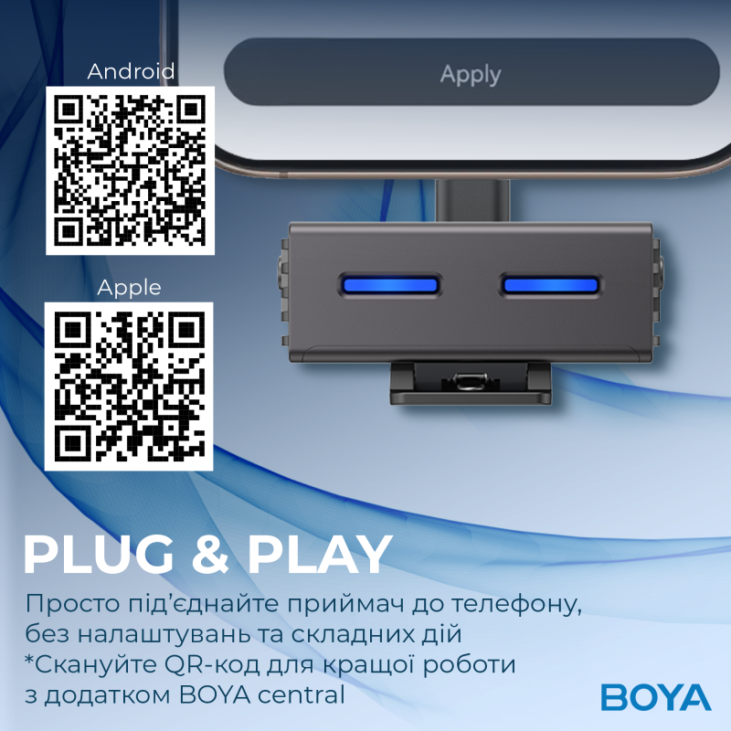 Микрофон BOYA LINK 3-02 Type-C/TRS Black