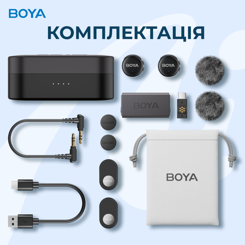 Микрофон BOYA LINK 3-02 Type-C/TRS Black