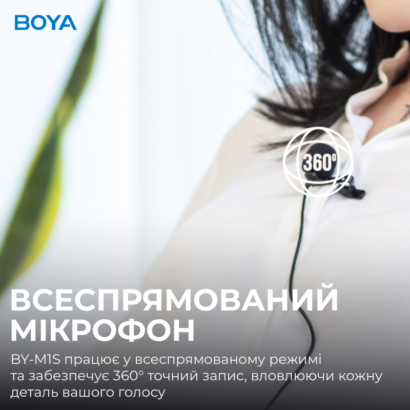 Мікрофон BOYA BY-M1S Black