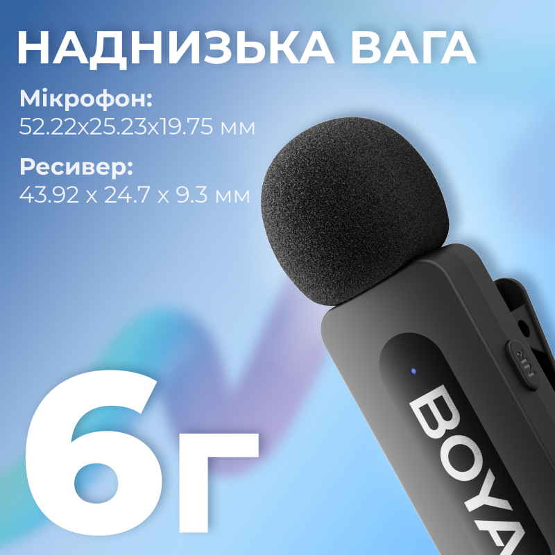 Мікрофон BOYA BY-V20 Type-C Black