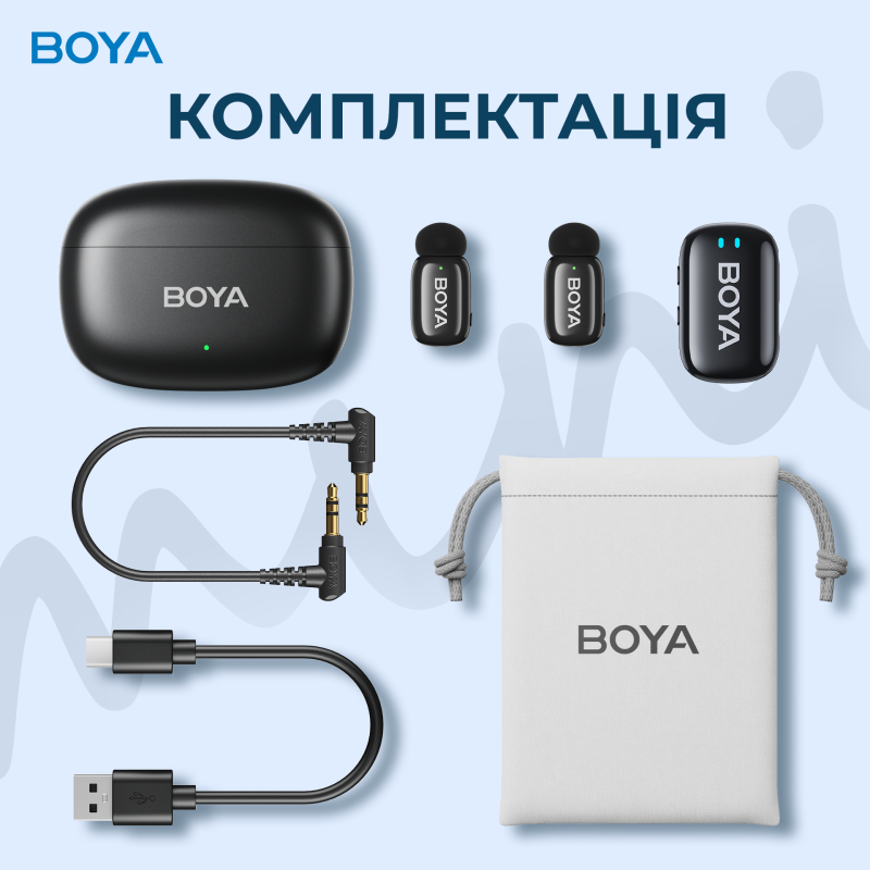 Мікрофон BOYA mini-18 TRS for camera Black