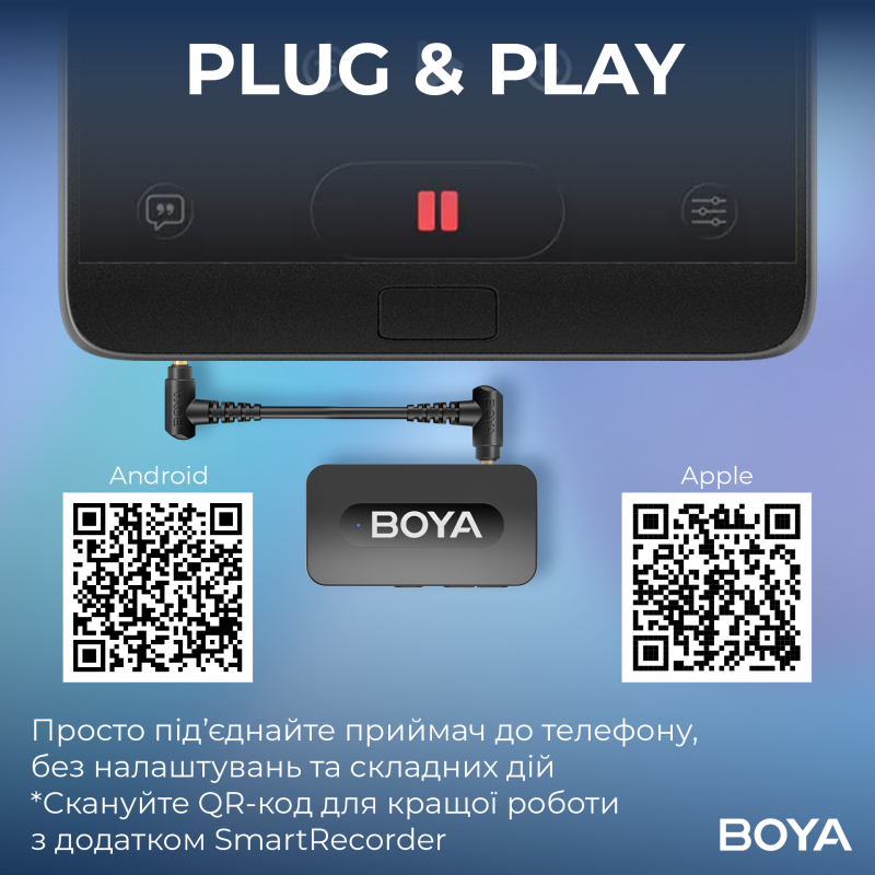 Мікрофон BOYA BY-V35 TRS for camera Black