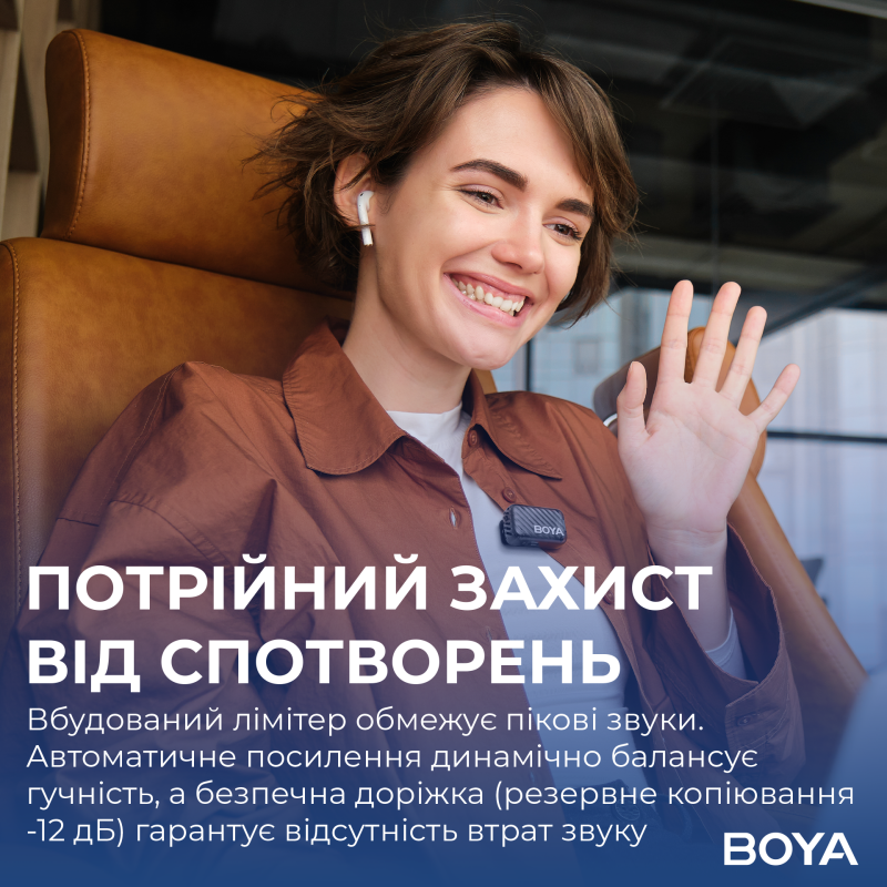 Микрофон BOYA MIC 2-02 Type-C/TRS Black