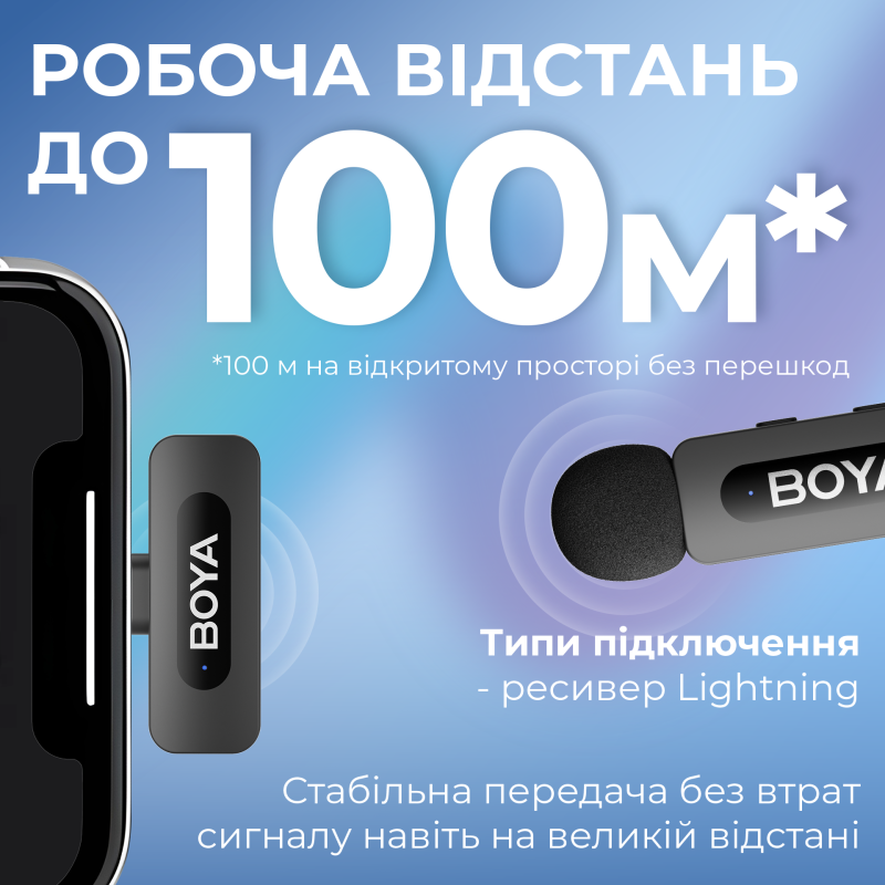 Мікрофон BOYA BY-V3 Lightning Black