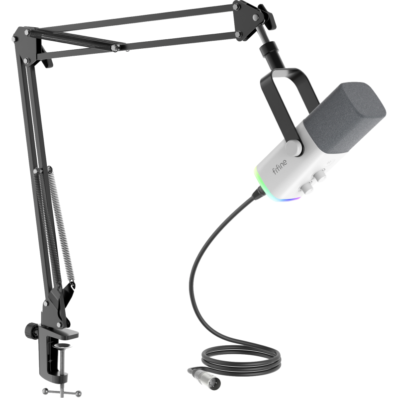 Мікрофон Fifine AmpliGame AM8T White