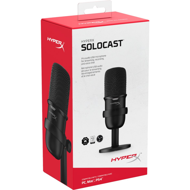 Микрофон HyperX SoloCast Black (HMIS1X-XX-BK/G) 4P5P8AA
