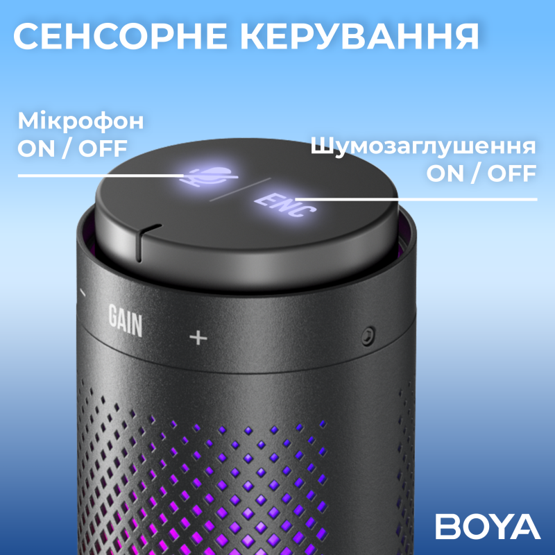 Мікрофон BOYA K9 RGB Black