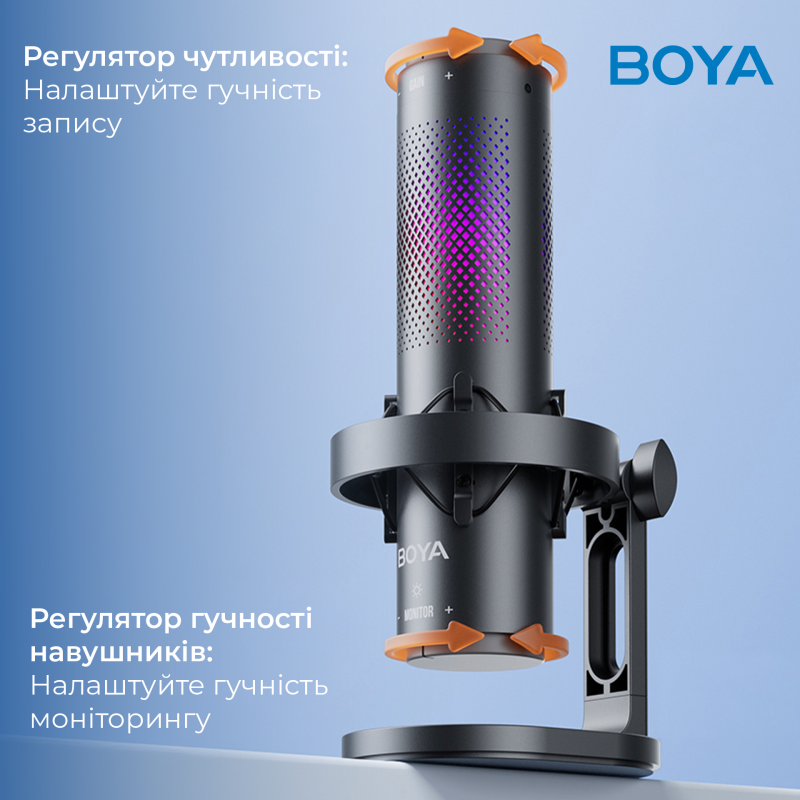 Мікрофон BOYA K9 RGB Black