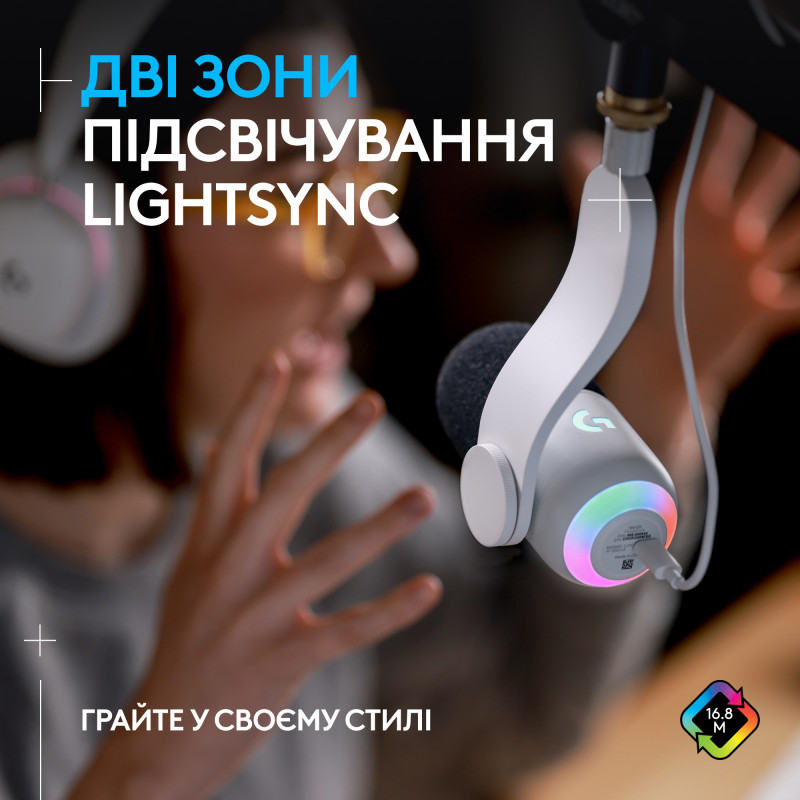 Микрофон Logitech G Yeti GX White (988-000576)