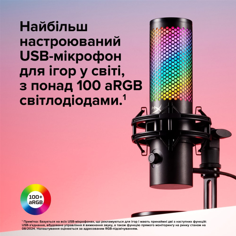 Микрофон HyperX QuadCast 2 S Black RGB (9A273AA)