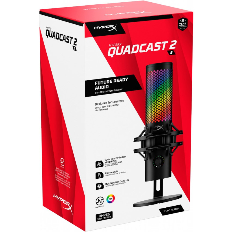 Микрофон HyperX QuadCast 2 S Black RGB (9A273AA)