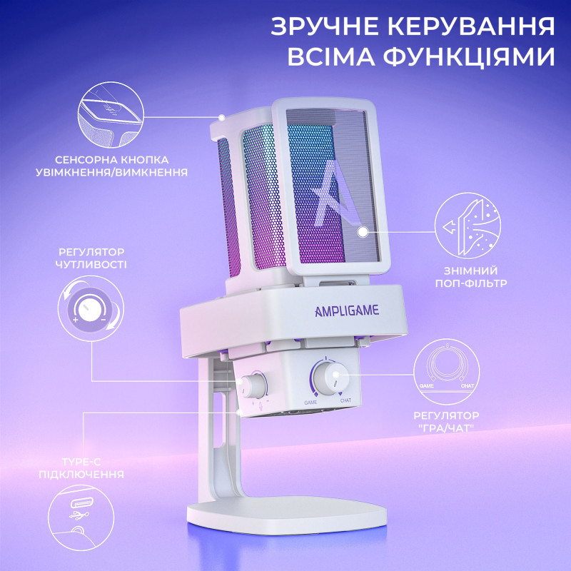 Мікрофон Fifine Q8PRO White