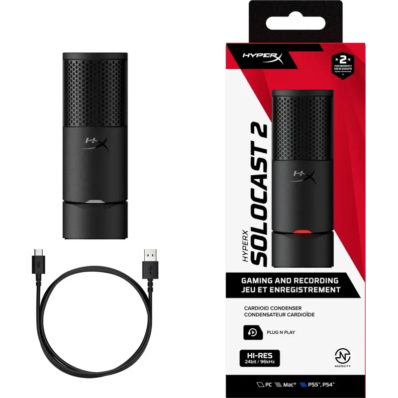 Мікрофон HyperX SoloCast 2 Black (AR0A0AA)