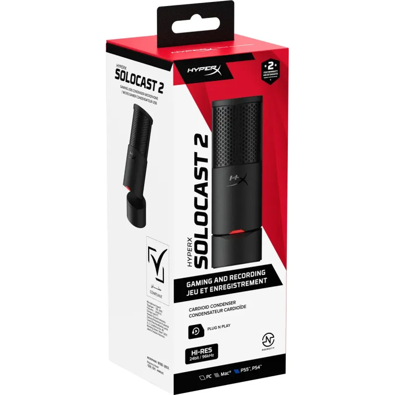 Мікрофон HyperX SoloCast 2 Black (AR0A0AA)