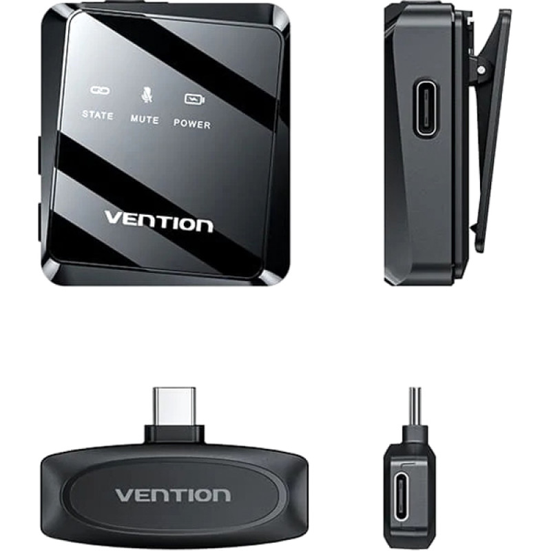 Vention USB-C 2-Pack Wireless Lavalier Black (NCBB0)