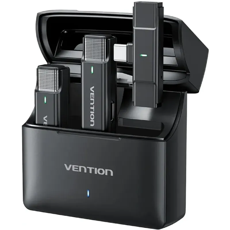 Мікрофон Vention USB-C 2-Pack Wireless Lavalier with Charging Case (NCAB0)